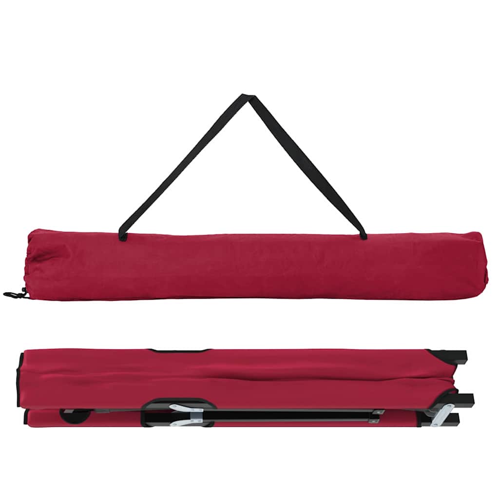 vidaXL Folding Camping Bed 2 pcs Red 206 x 76 x 74 cm Oxford and Steel