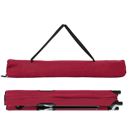 vidaXL Folding Camping Bed 2 pcs Red 206 x 76 x 74 cm Oxford and Steel
