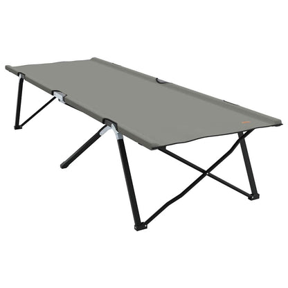 vidaXL Folding Camping Bed Folding Manual 2 pcs Grey 206 x 76 x 74 cm