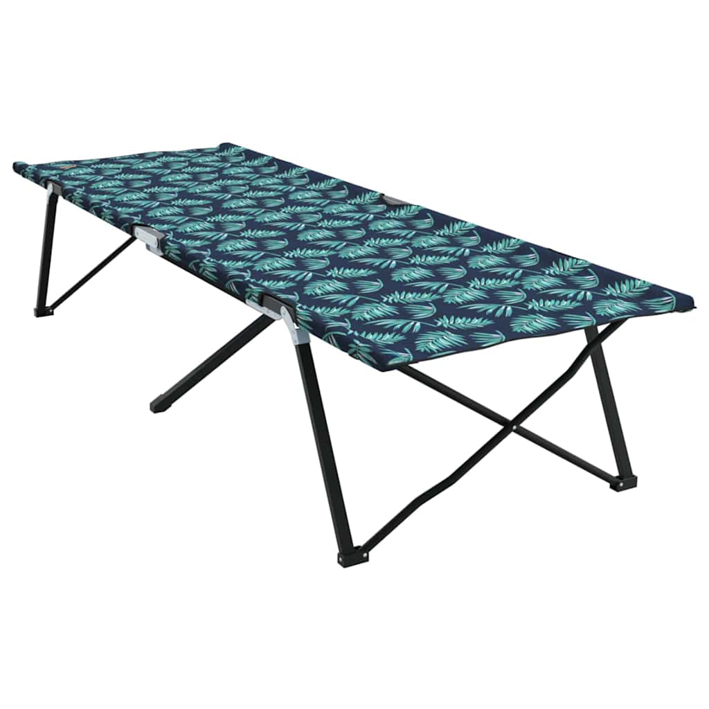 vidaXL Folding Camping Bed Folding Leaf 2 pcs Forest 206 x 76 x 74 cm
