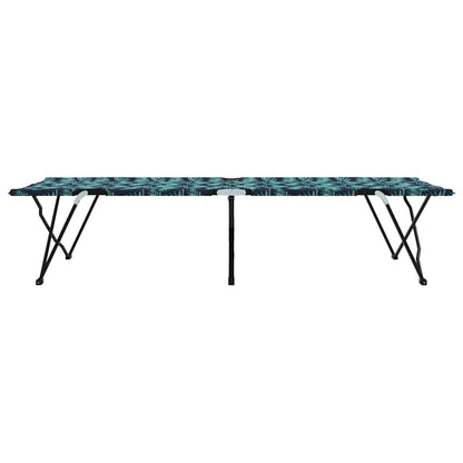 vidaXL Folding Camping Bed Folding Leaf 2 pcs Forest 206 x 76 x 74 cm