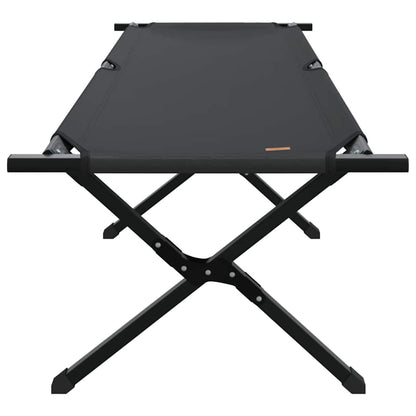 vidaXL Folding Camping Bed Manual Black 193 x 69 x 45 cm Oxford fabric
