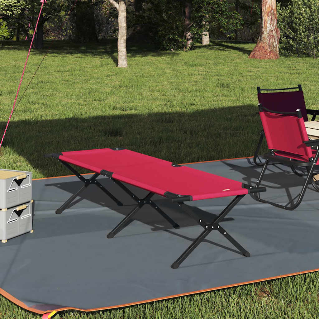 vidaXL Folding Camping Bed Folding Red 193 x 69 x 45 cm Oxford fabric