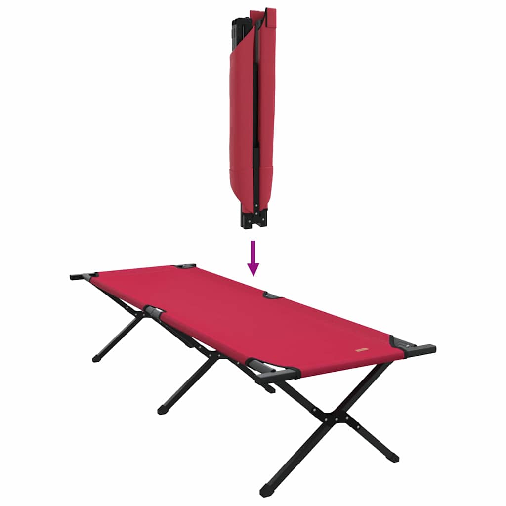 vidaXL Folding Camping Bed Folding Red 193 x 69 x 45 cm Oxford fabric