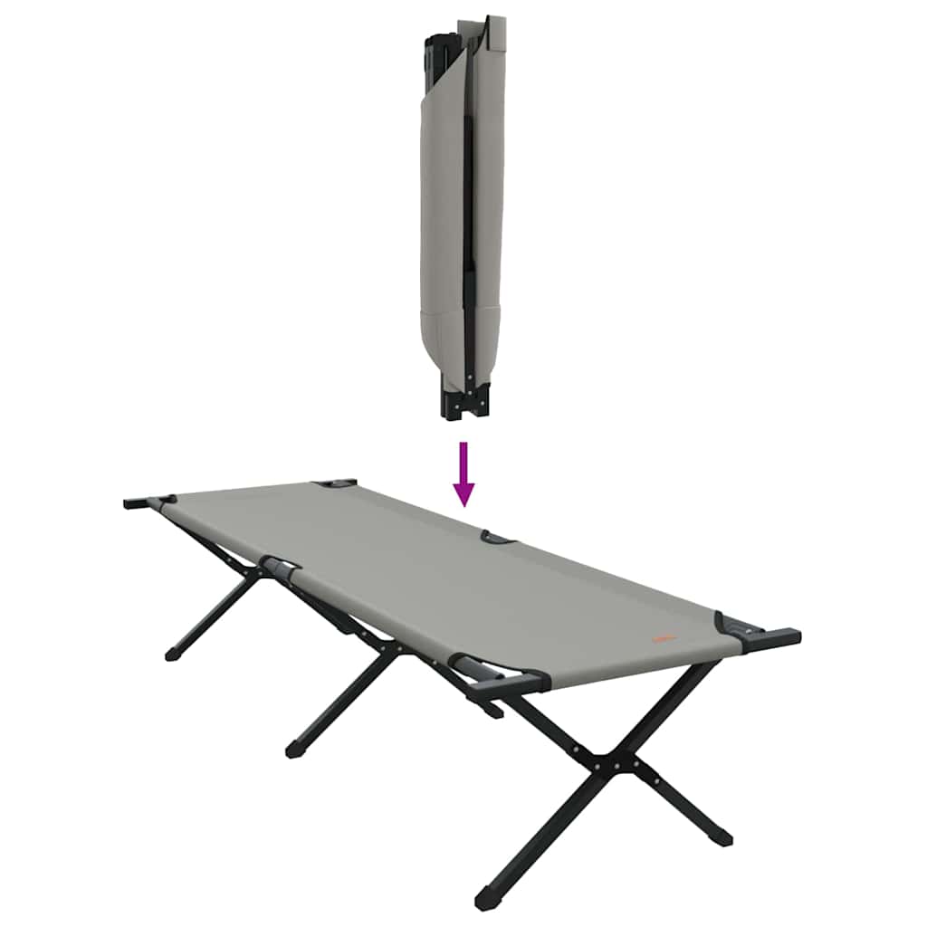 vidaXL Folding Camping Bed Folding Grey 193 x 69 x 45 cm Oxford fabric