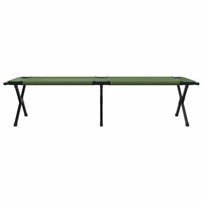 vidaXL Folding Camping Bed Manual Green 193 x 69 x 45 cm Oxford fabric
