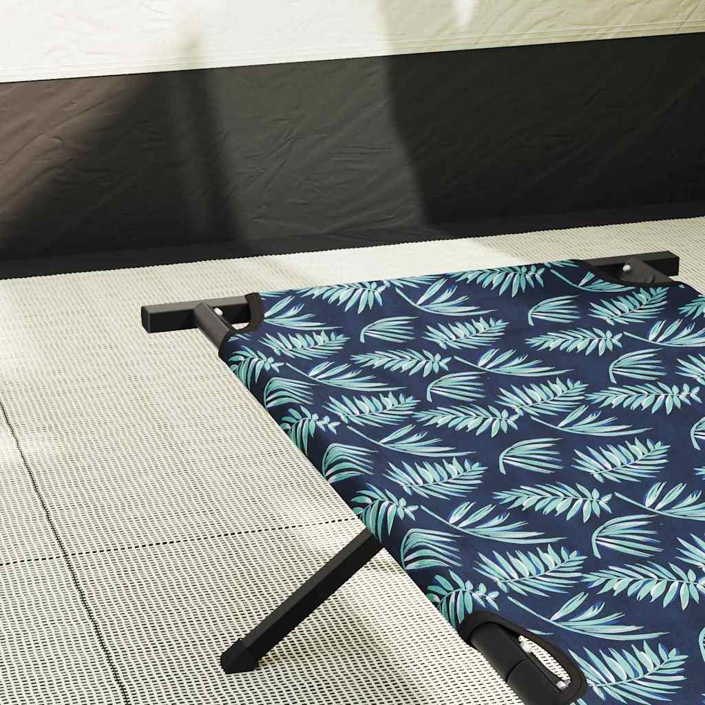 vidaXL Folding Camping Bed Leaf Forest 193 x 69 x 45 cm Oxford fabric