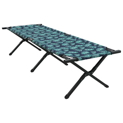 vidaXL Folding Camping Bed Leaf Forest 193 x 69 x 45 cm Oxford fabric
