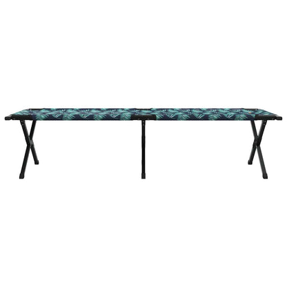 vidaXL Folding Camping Bed Leaf Forest 193 x 69 x 45 cm Oxford fabric