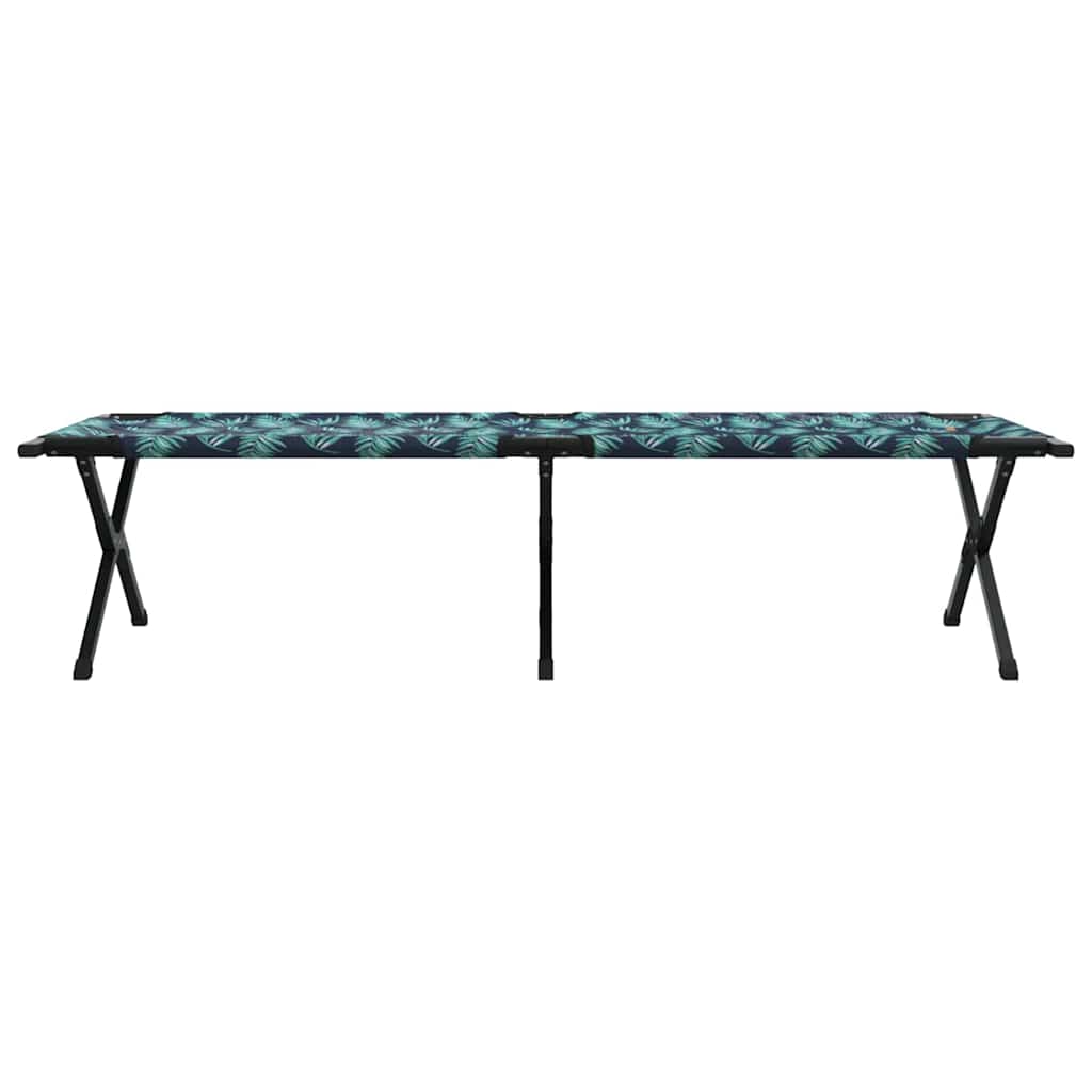 vidaXL Folding Camping Bed Leaf Forest 193 x 69 x 45 cm Oxford fabric