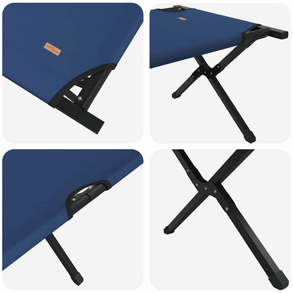 vidaXL Folding Camping Bed 2 pcs Blue 193 x 69 x 45 cm Oxford fabric