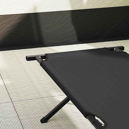 vidaXL Folding Camping Bed 2 pcs Black 193 x 69 x 45 cm Oxford fabric