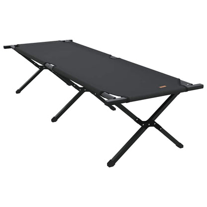 vidaXL Folding Camping Bed 2 pcs Black 193 x 69 x 45 cm Oxford fabric