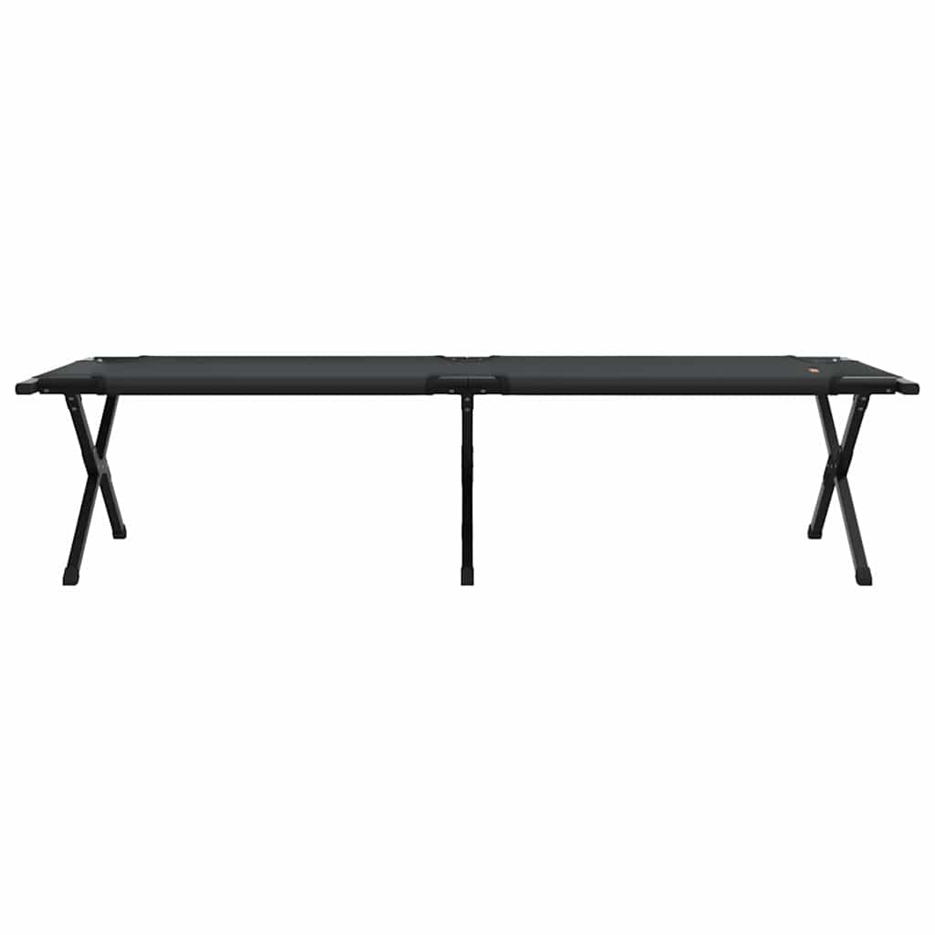 vidaXL Folding Camping Bed 2 pcs Black 193 x 69 x 45 cm Oxford fabric