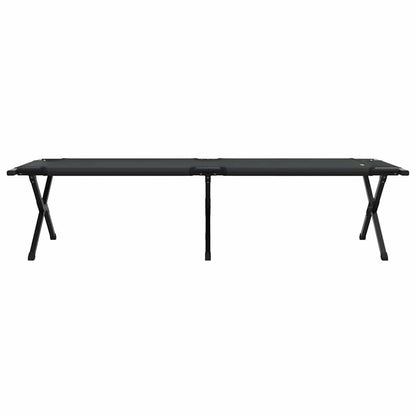 vidaXL Folding Camping Bed 2 pcs Black 193 x 69 x 45 cm Oxford fabric