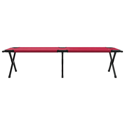 vidaXL Folding Camping Bed 2 pcs Red 193 x 69 x 45 cm Oxford fabric