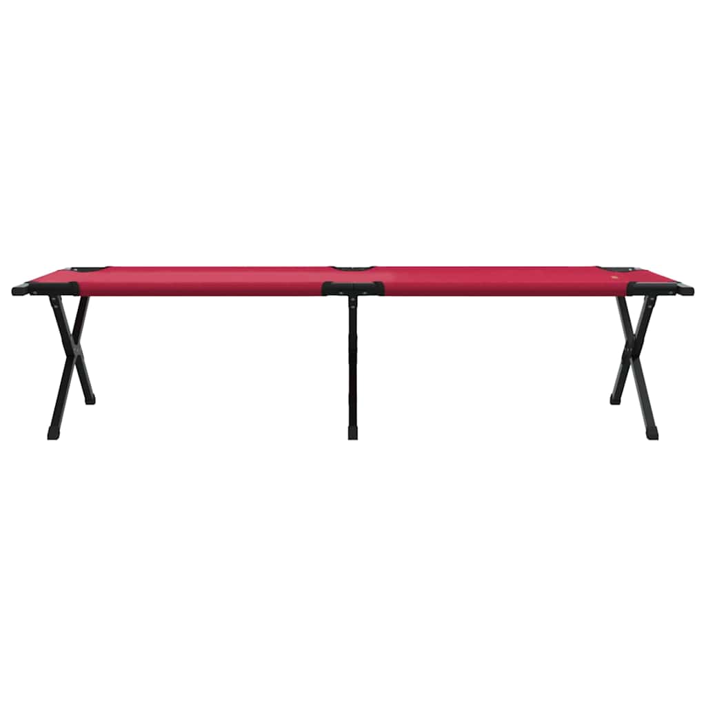 vidaXL Folding Camping Bed 2 pcs Red 193 x 69 x 45 cm Oxford fabric