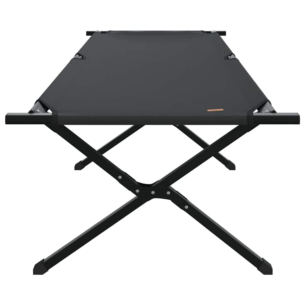 vidaXL Folding Camping Bed Manual Black 210 x 80 x 46 cm Oxford fabric