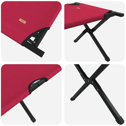vidaXL Folding Camping Bed Folding Red 210 x 80 x 46 cm Oxford fabric