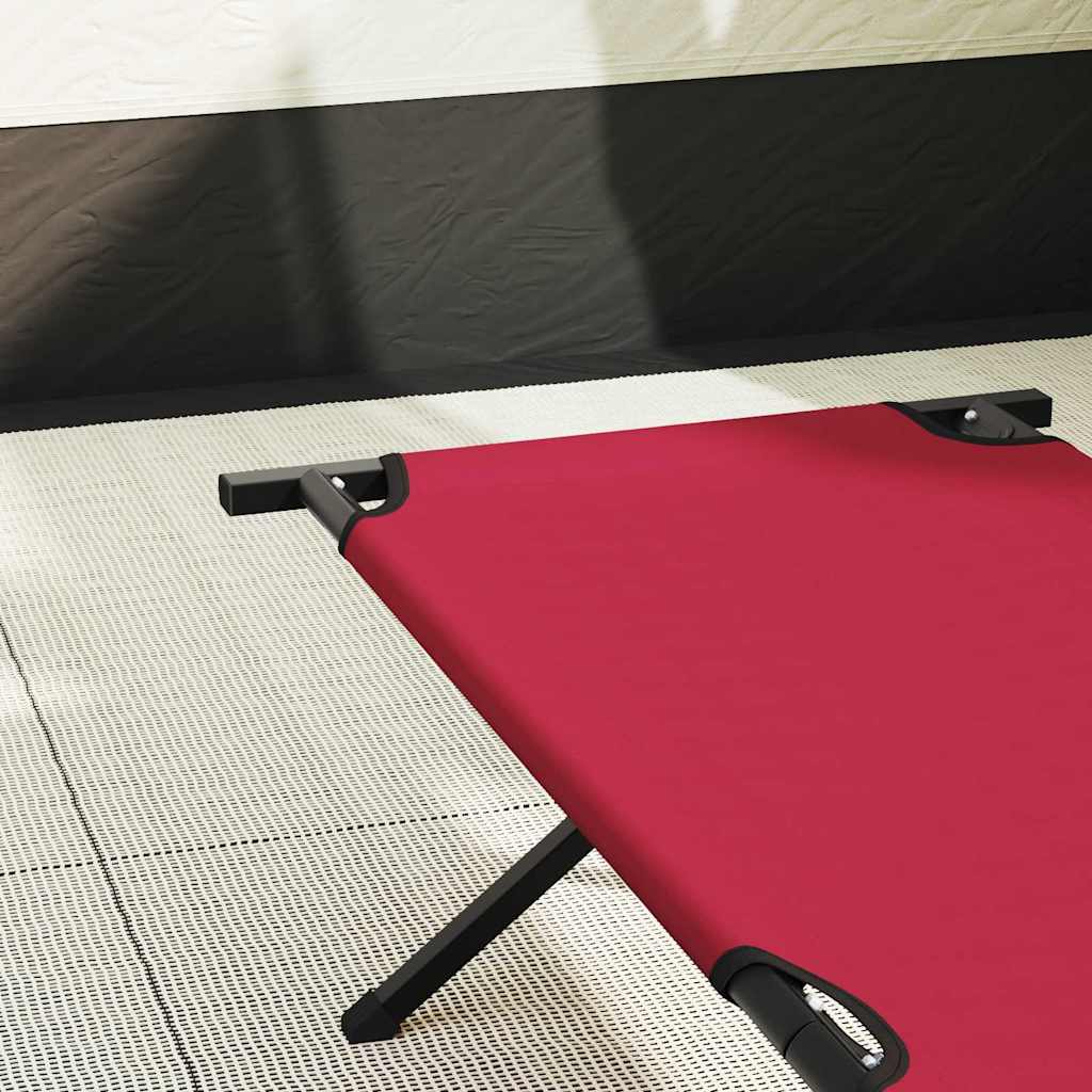 vidaXL Folding Camping Bed Folding Red 210 x 80 x 46 cm Oxford fabric