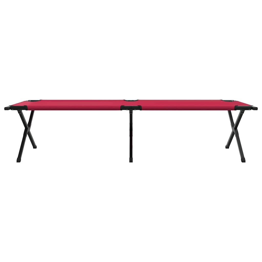 vidaXL Folding Camping Bed Folding Red 210 x 80 x 46 cm Oxford fabric