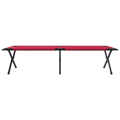 vidaXL Folding Camping Bed Folding Red 210 x 80 x 46 cm Oxford fabric