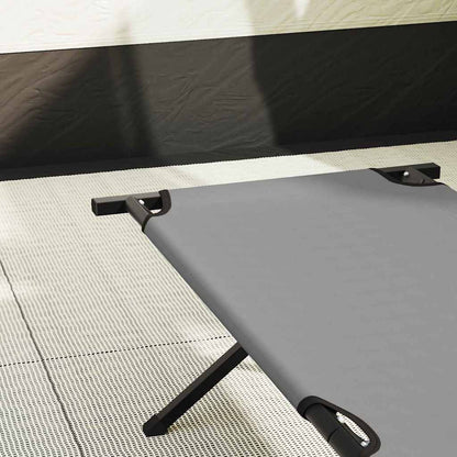 vidaXL Folding Camping Bed Folding Grey 210 x 80 x 46 cm Oxford fabric