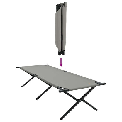 vidaXL Folding Camping Bed Folding Grey 210 x 80 x 46 cm Oxford fabric