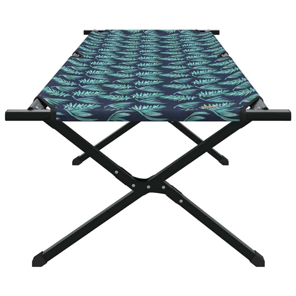 vidaXL Folding Camping Bed Leaf Forest 210 x 80 x 46 cm Oxford fabric