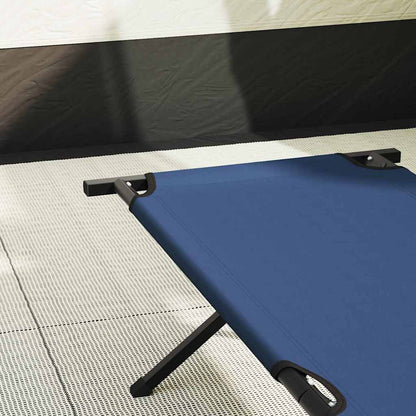 vidaXL Folding Camping Bed 2 pcs Blue 210 x 80 x 46 cm Oxford fabric