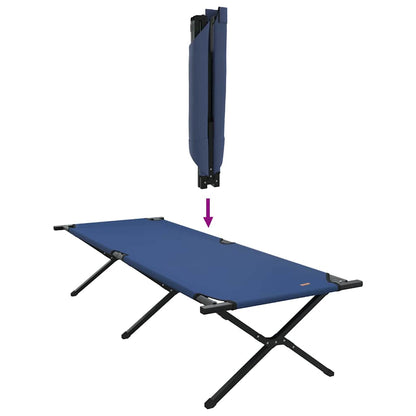 vidaXL Folding Camping Bed 2 pcs Blue 210 x 80 x 46 cm Oxford fabric