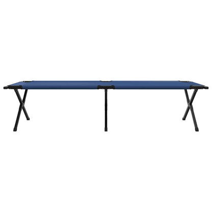 vidaXL Folding Camping Bed 2 pcs Blue 210 x 80 x 46 cm Oxford fabric