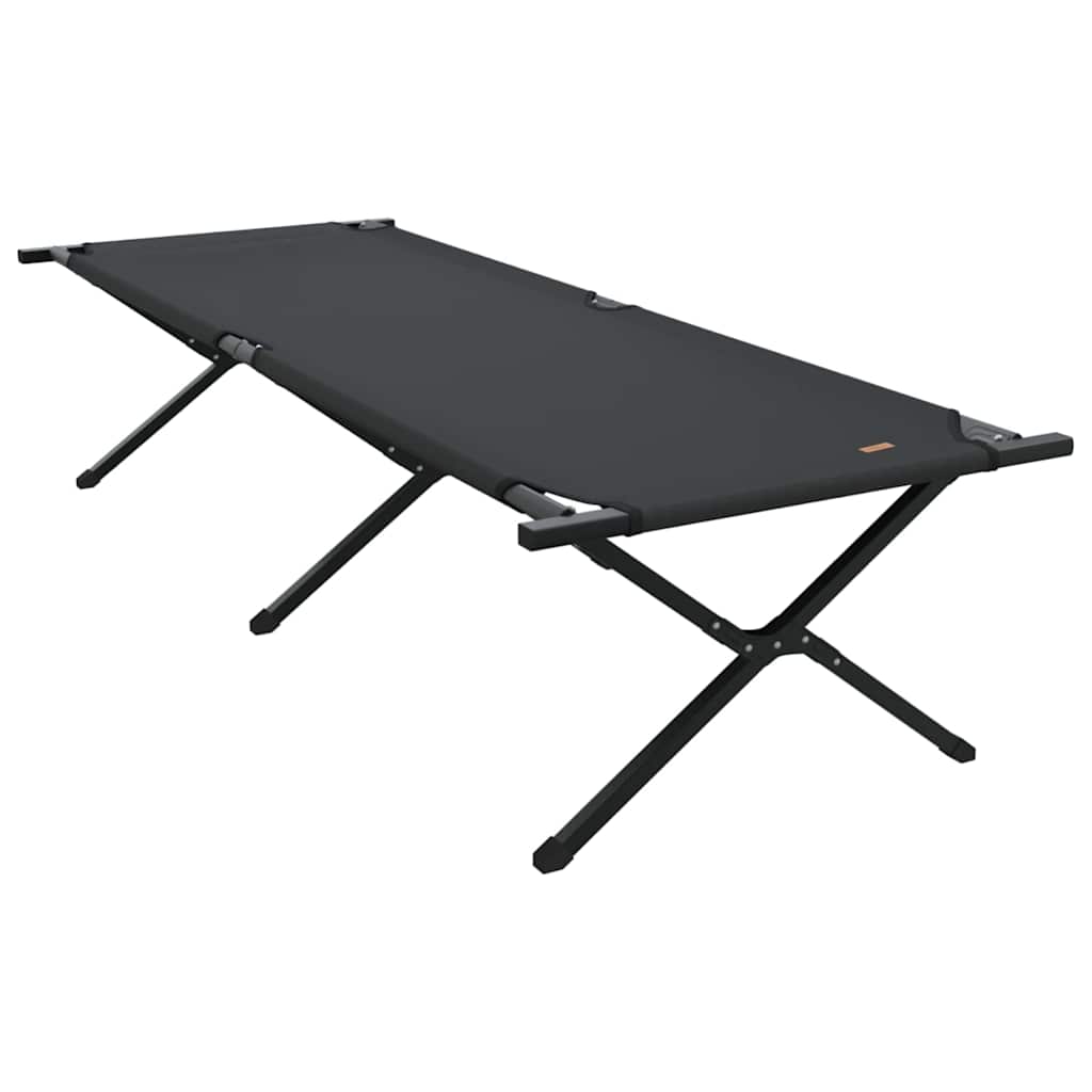 vidaXL Folding Camping Bed 2 pcs Black 210 x 80 x 46 cm Oxford fabric