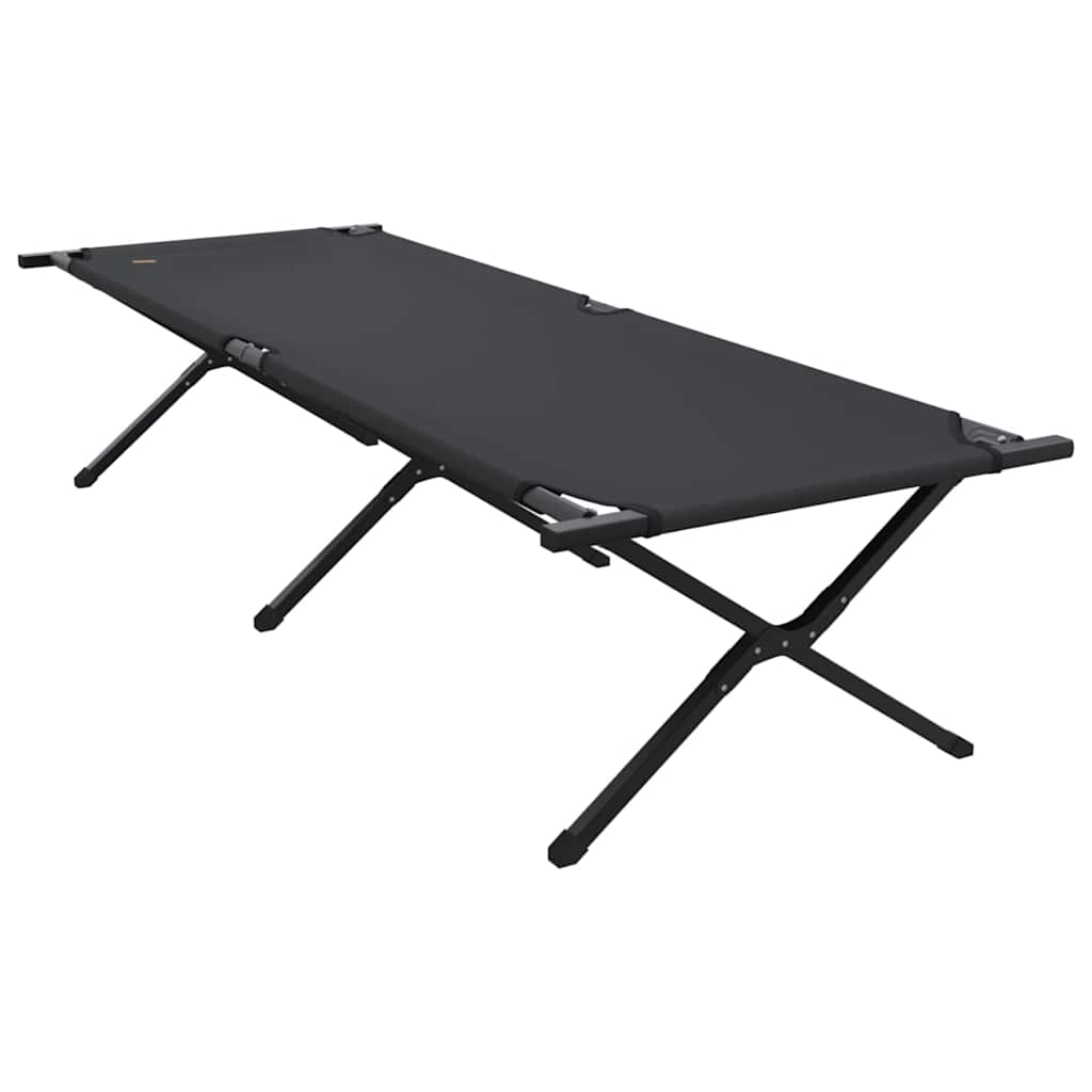 vidaXL Folding Camping Bed 2 pcs Black 210 x 80 x 46 cm Oxford fabric