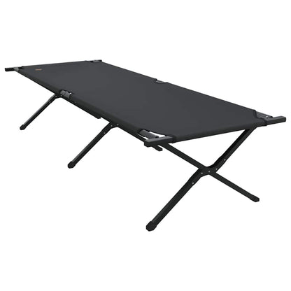 vidaXL Folding Camping Bed 2 pcs Black 210 x 80 x 46 cm Oxford fabric