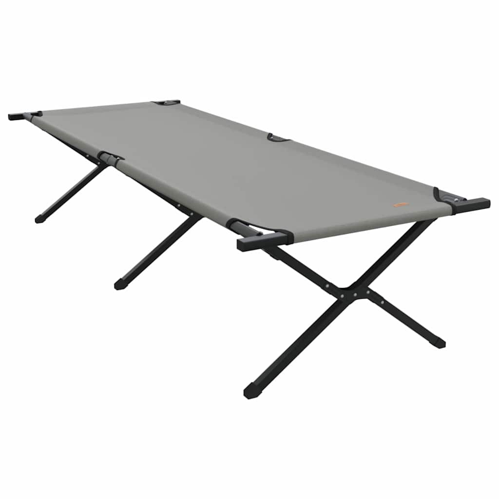 vidaXL Folding Camping Bed 2 pcs Grey 210 x 80 x 46 cm Oxford fabric