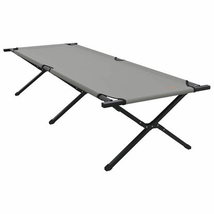 vidaXL Folding Camping Bed 2 pcs Grey 210 x 80 x 46 cm Oxford fabric