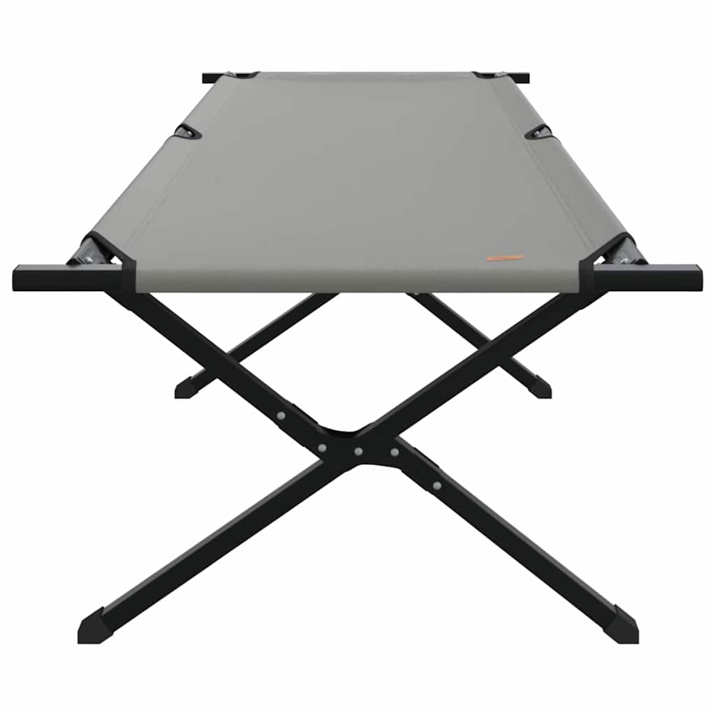 vidaXL Folding Camping Bed 2 pcs Grey 210 x 80 x 46 cm Oxford fabric
