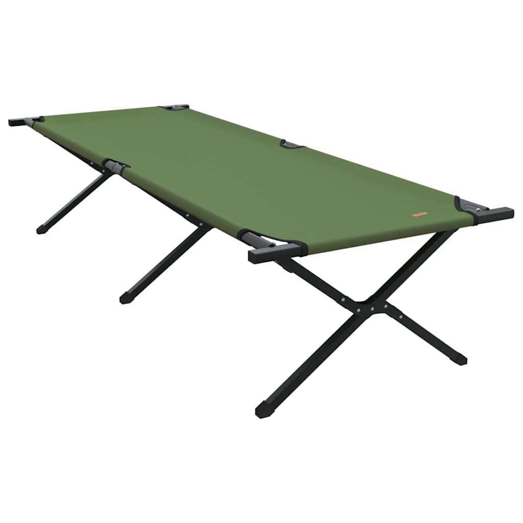vidaXL Folding Camping Bed 2 pcs Green 210 x 80 x 46 cm Oxford fabric