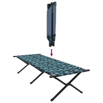 vidaXL Folding Camping Bed 2 pcs Forest 210 x 80 x 46 cm Oxford fabric