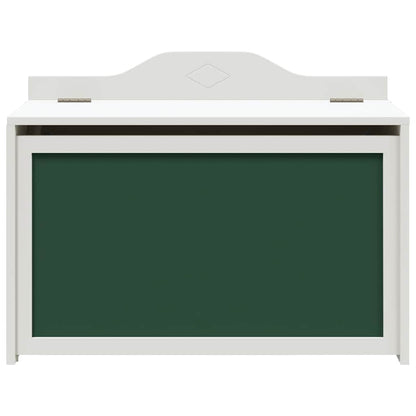 vidaXL Box with Storage and Chalkboard Front with Storage ROROS White