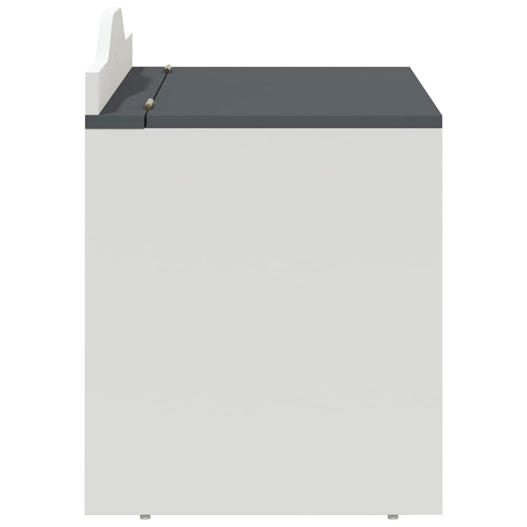 vidaXL Box with Storage and Chalkboard Front ROROS Grey and White