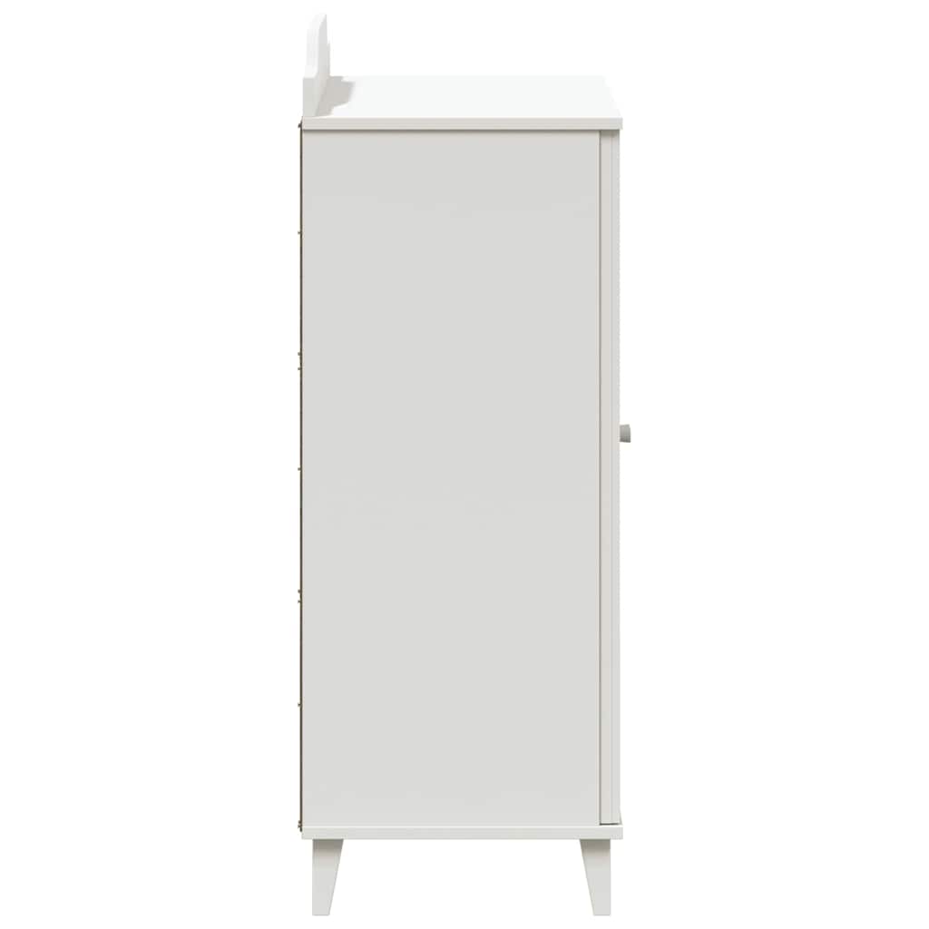 vidaXL Cabinet with Two Doors and Chalkboard Front ROROS White