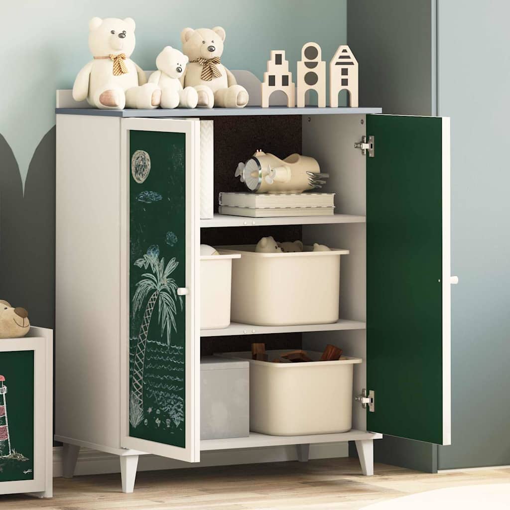 vidaXL Cabinet with Two Doors and Chalkboard Front ROROS