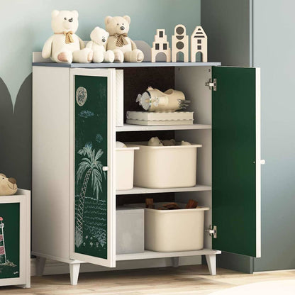 vidaXL Cabinet with Two Doors and Chalkboard Front ROROS