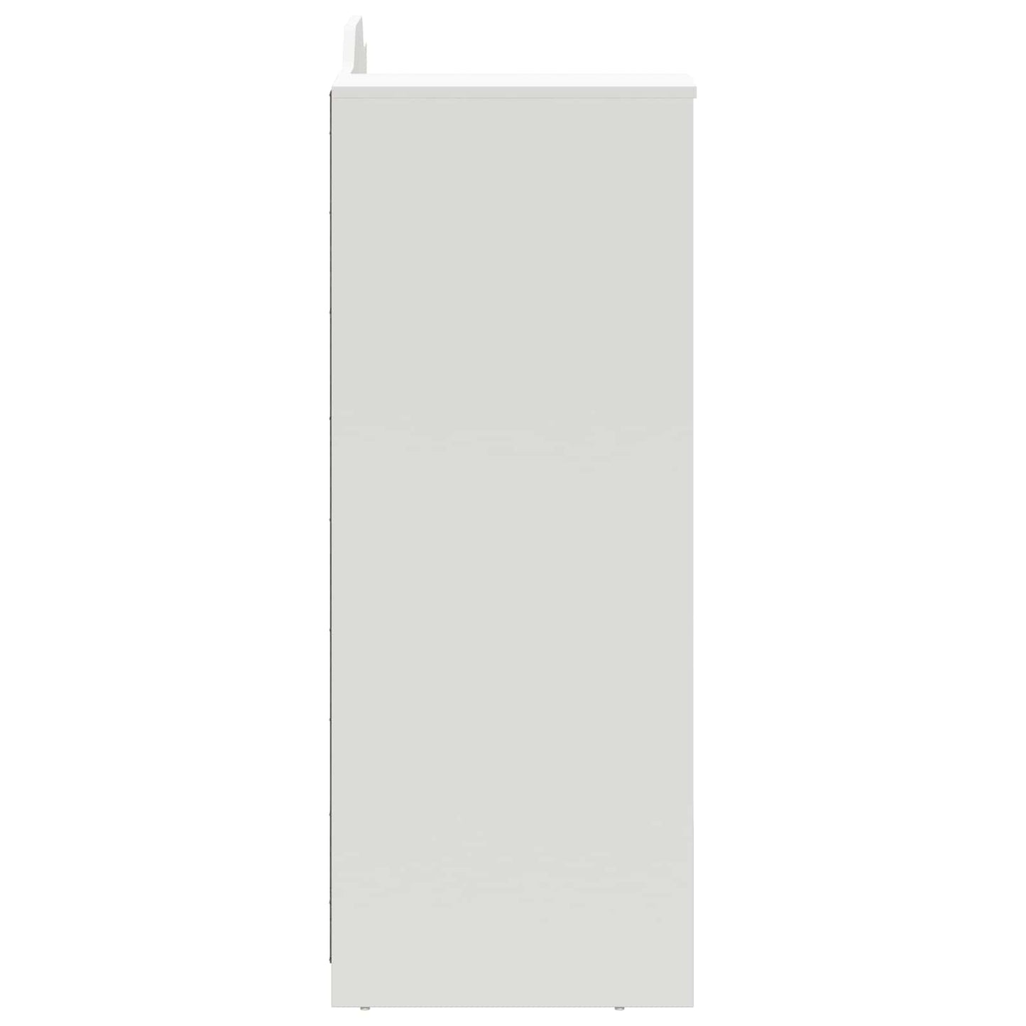 vidaXL Desk with Open Storage and Chalkboard with Shelf ROROS White