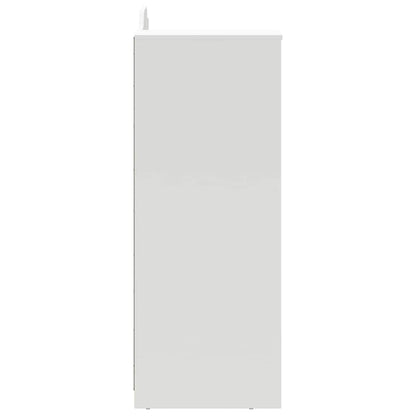 vidaXL Desk with Open Storage and Chalkboard ROROS White and Grey