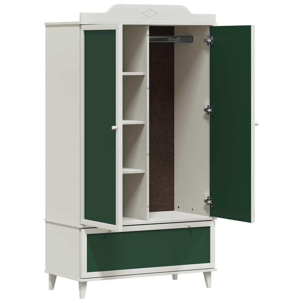 vidaXL Chalkboard Wardrobe with Drawer ROROS White 90 x 45 x 165 cm