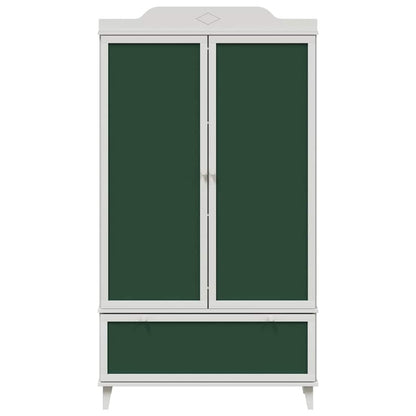 vidaXL Chalkboard Wardrobe with Drawer ROROS White 90 x 45 x 165 cm