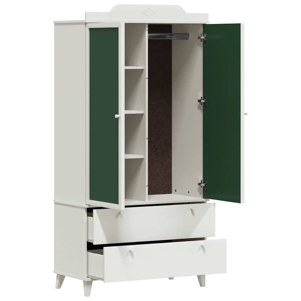 vidaXL Chalkboard Wardrobe with Drawer ROROS White 90 x 45 x 180 cm